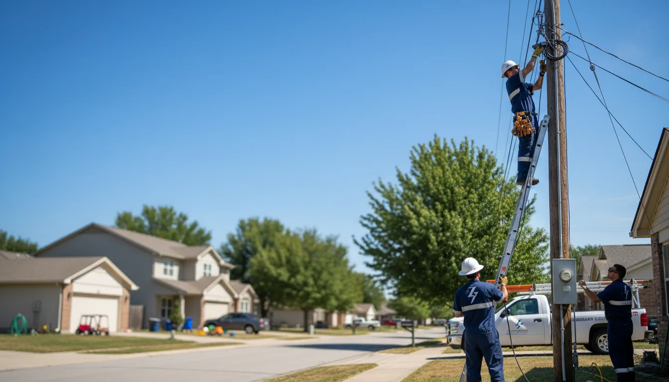 Residential electrician providing installation services in Electra, TX